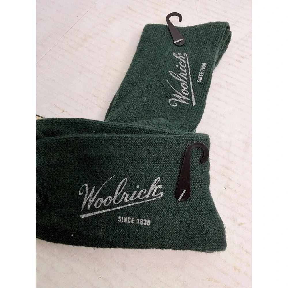 Vintage Woolrich Socks Sample Lot 2 Pair Green Made USA NOS Deadstock